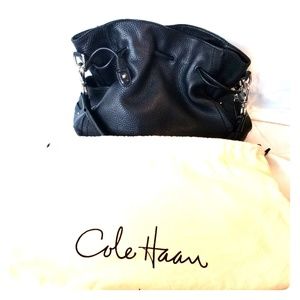 Cole Haan Black Pebble Leather Bag